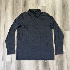Arc'teryx Veilance Frame Wool Blend Lightweight Gray Long Sleeve Polo Men's L